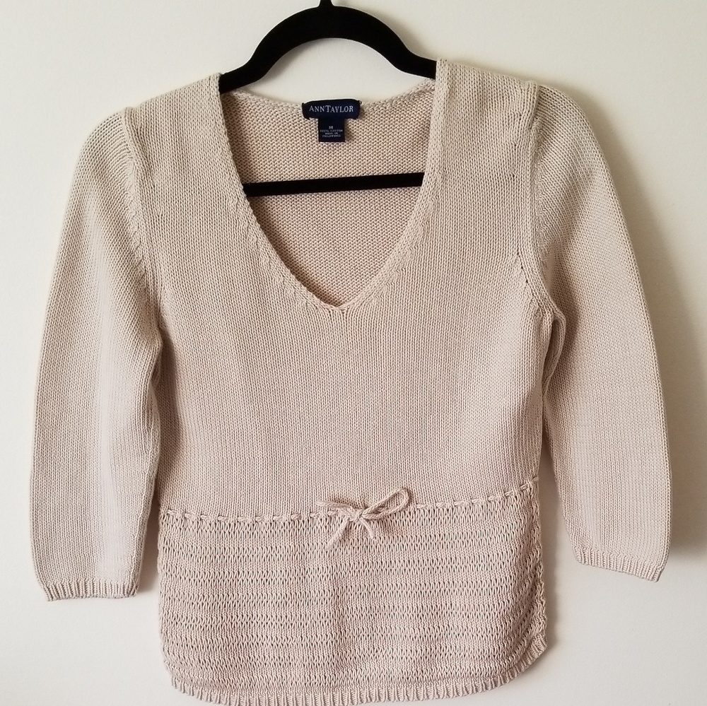 🆕️ Ann Taylor Sweater Medium in Oatmeal